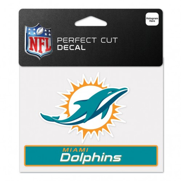 Miami Dolphins Decal 4.5x5.75 Perfect Cut Color