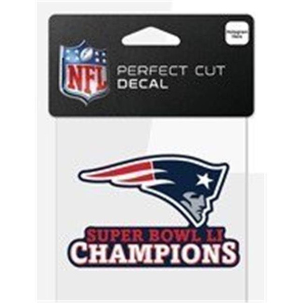 New England Patriots Decal 4x4 Perfect Cut Color Super Bowl 51 Champions Design