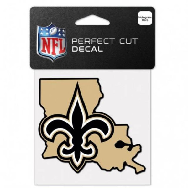 New Orleans Saints Decal 4x4 Perfect Cut Color State Shape