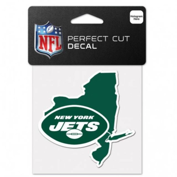 New York Jets Decal 4x4 Perfect Cut Color State Shape