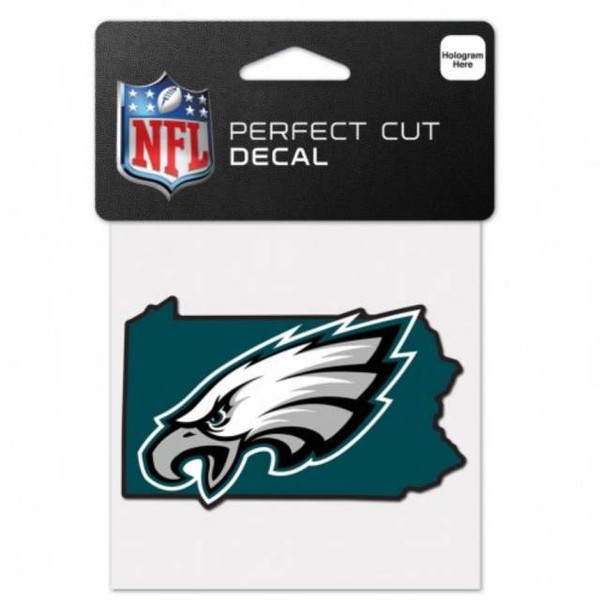 Philadelphia Eagles Decal 4x4 Perfect Cut Color State Shape