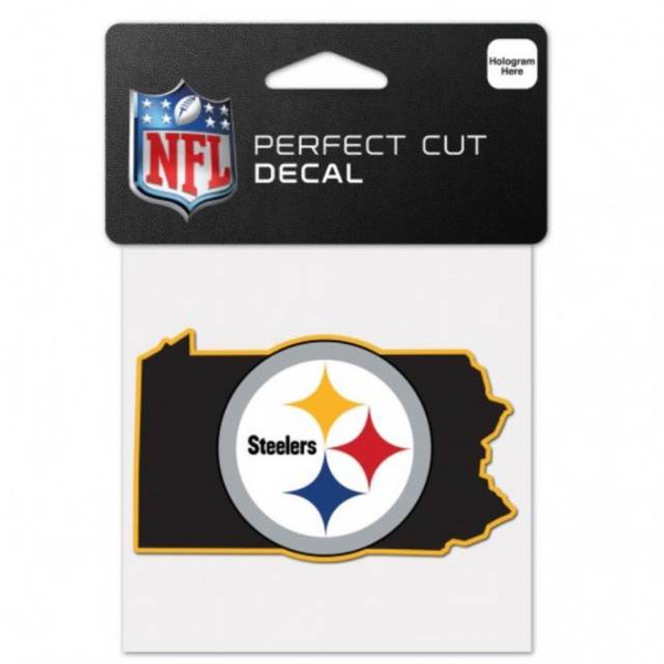 Pittsburgh Steelers Decal 4x4 Perfect Cut Color State Shape