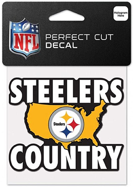 Pittsburgh Steelers Decal 4x4 Perfect Cut Color Slogan
