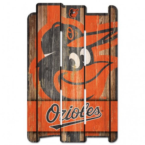 Baltimore Orioles Sign 11x17 Wood Fence Style