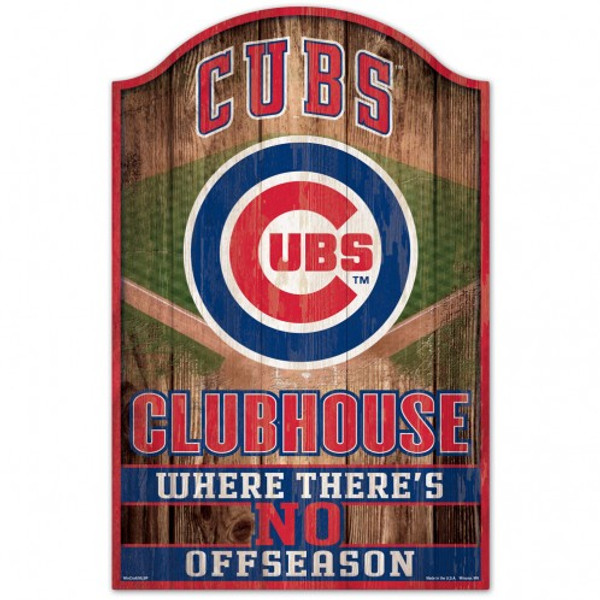 Chicago Cubs Sign 11x17 Wood Fan Cave Design