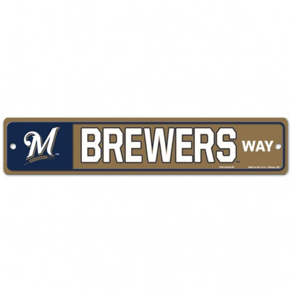 Milwaukee Brewers Sign 3.75x19 Plastic Street Style