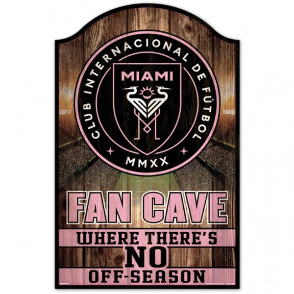Inter Miami CF Sign 11x17 Wood Fan Cave Design