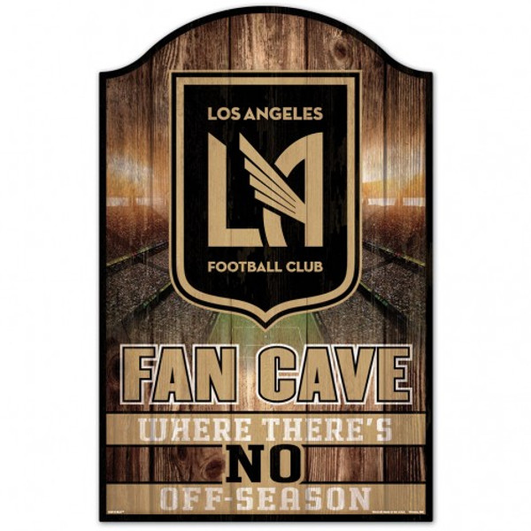 Los Angeles FC Sign 11x17 Wood Fan Cave Design