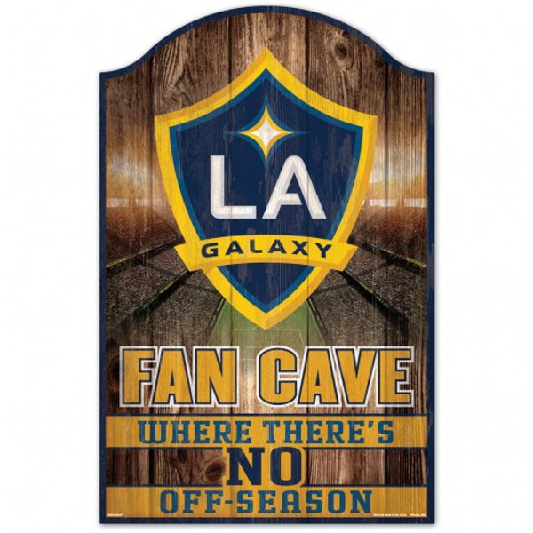 Los Angeles Galaxy Sign 11x17 Wood Fan Cave Design