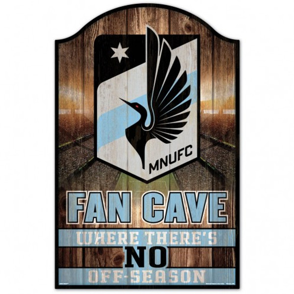 Minnesota United FC Sign 11x17 Wood Fan Cave Design