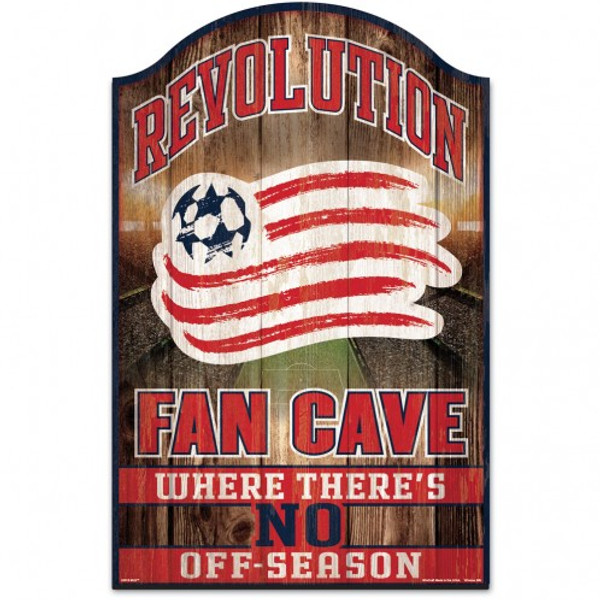 New England Revolution Sign 11x17 Wood Fan Cave Design