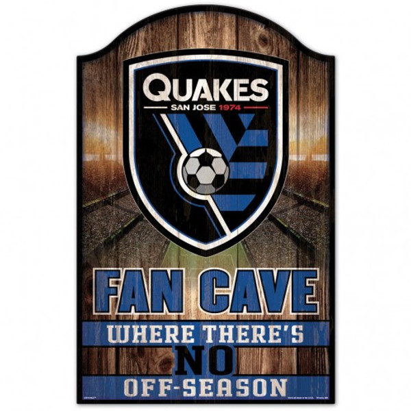 San Jose Earthquakes Sign 11x17 Wood Fan Cave Design