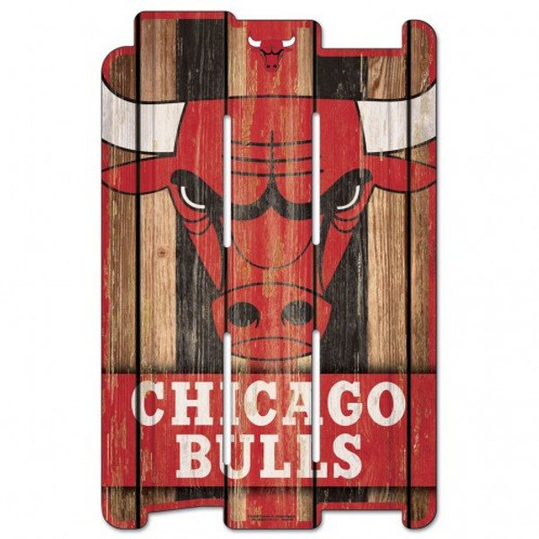Chicago Bulls Sign 11x17 Wood Fence Style