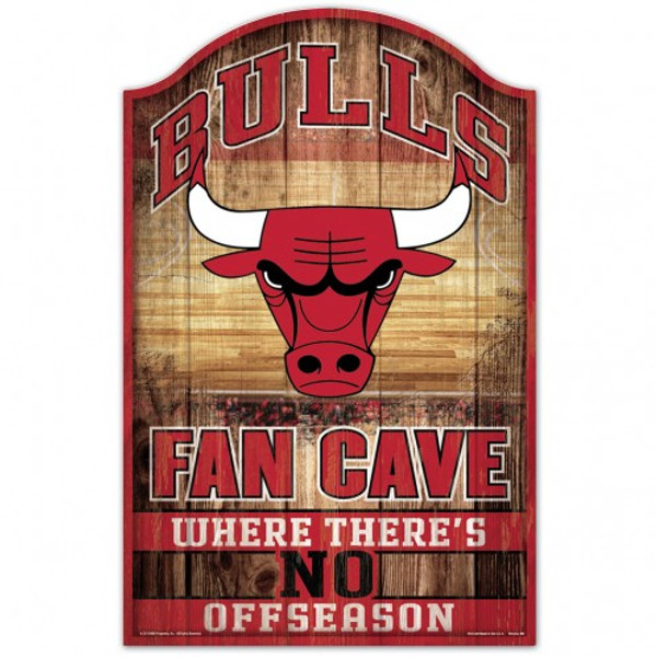 Chicago Bulls Sign 11x17 Wood Fan Cave Design