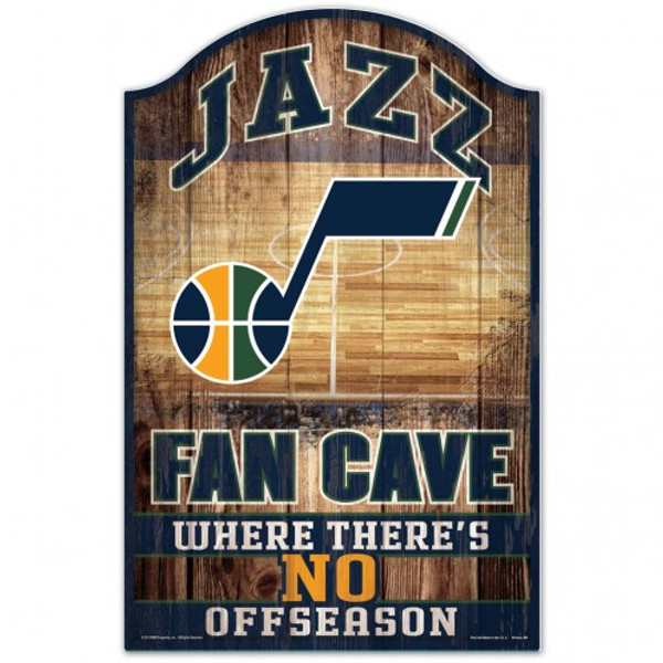 Utah Jazz Sign 11x17 Wood Fan Cave Design