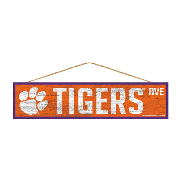 Clemson Tigers Sign 4x17 Wood Avenue Design