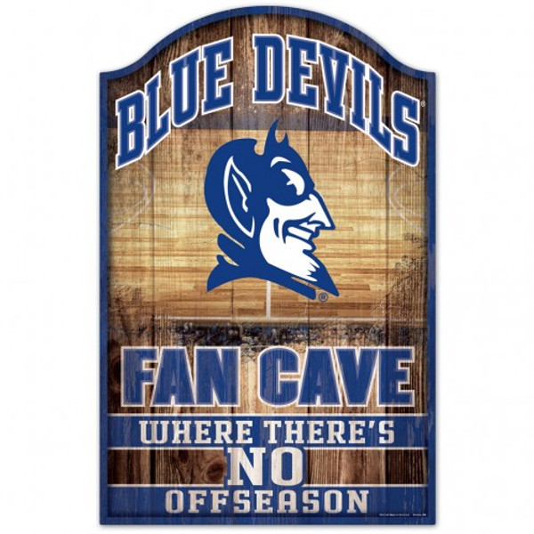 Duke Blue Devils Wood Sign - 11"x17" Fan Cave Design