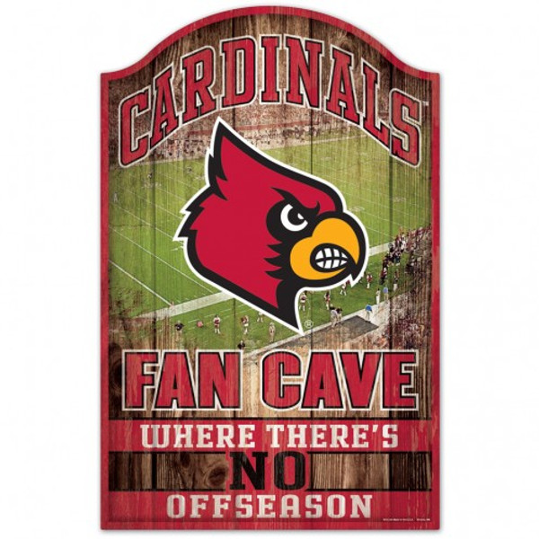 Louisville Cardinals Sign 11x17 Wood Fan Cave Design
