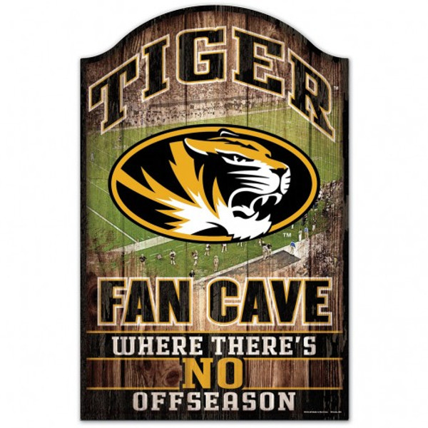 Missouri Tigers Sign 11x17 Wood Fan Cave Design