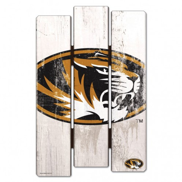 Missouri Tigers Sign 11x17 Wood Fence Style