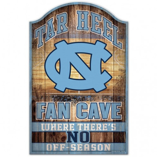North Carolina Tar Heels Sign 11x17 Wood Fan Cave Design