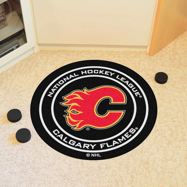 NHL - Calgary Flames Puck Mat 27" diameter