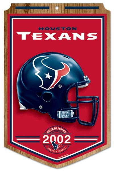 Houston Texans Sign 11x17 Wood Established