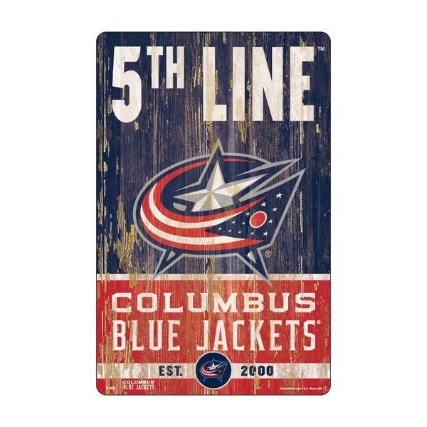 Columbus Blue Jackets Sign 11x17 Wood Slogan Design