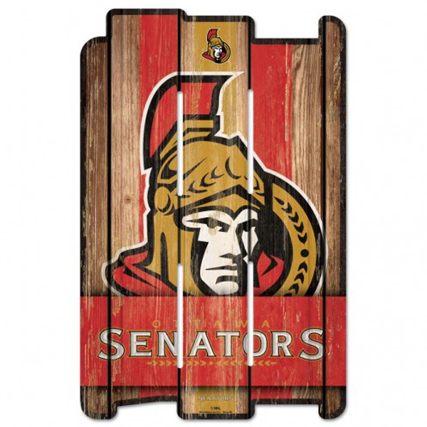 Ottawa Senators Sign 11x17 Wood Fence Style