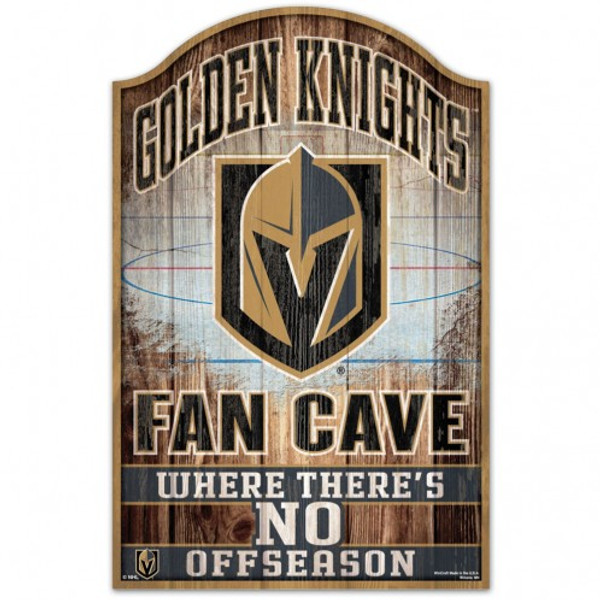 Vegas Golden Knights Sign 11x17 Wood Fan Cave Design
