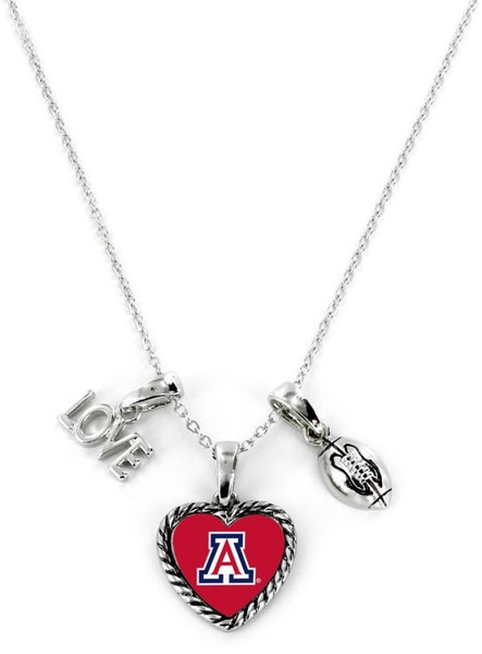 Arizona Wildcats Necklace Charmed Sport Love Football