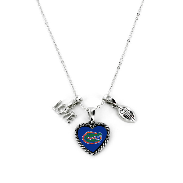 Florida Gators Necklace Charmed Sport Love Football