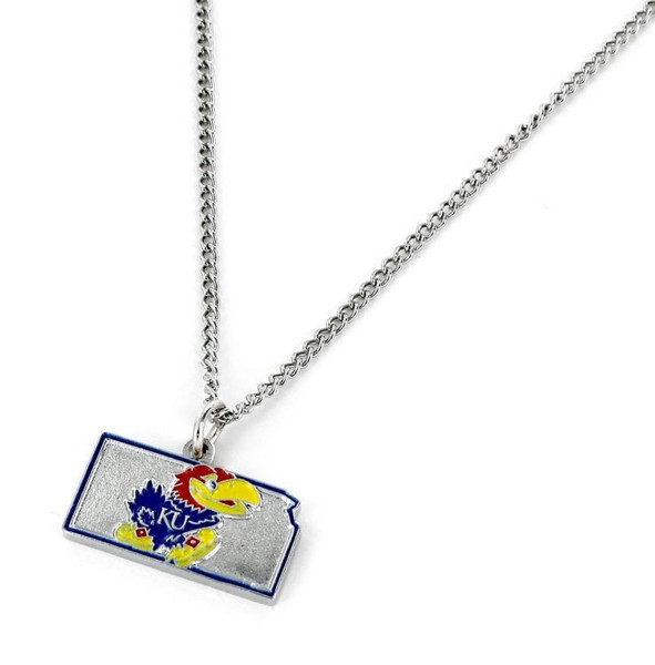 Kansas Jayhawks Necklace State Design