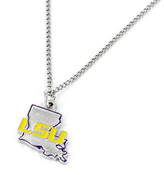 LSU Tigers Necklace State Design