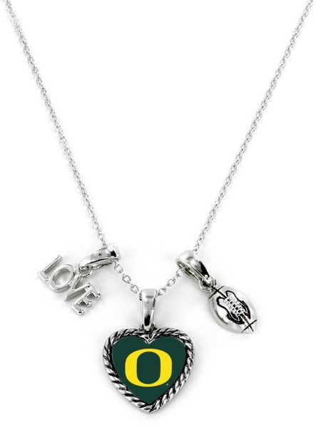 Oregon Ducks Necklace Charmed Sport Love Football