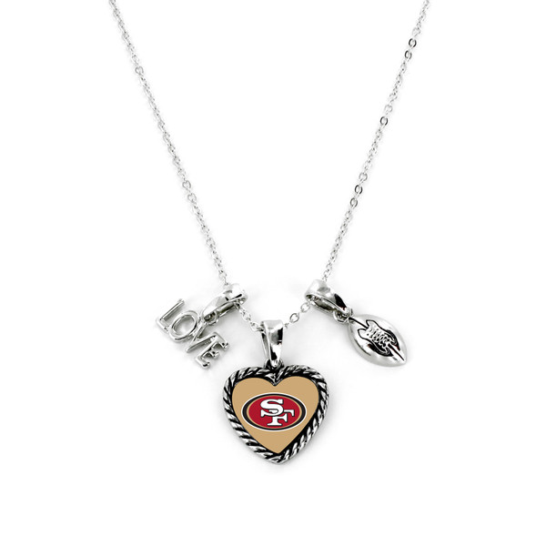 San Francisco 49ers Necklace Charmed Sport Love Football