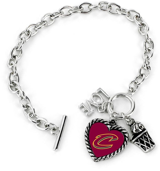 Cleveland Cavaliers Bracelet Charmed Sport Love Basketball