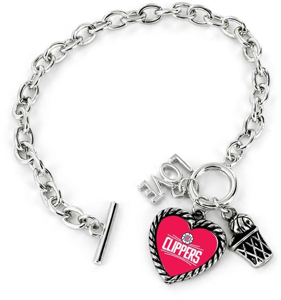 Los Angeles Clippers Bracelet Charmed Sport Love Basketball