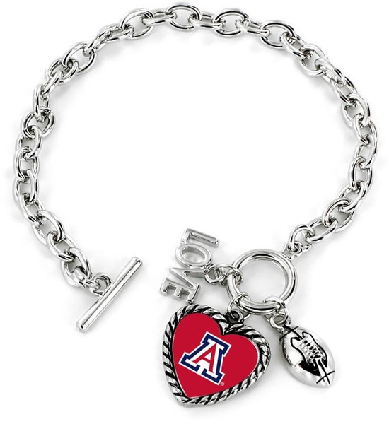 Arizona Wildcats Bracelet Charmed Sport Love Football