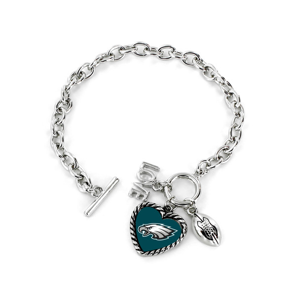 Philadelphia Eagles Bracelet Charmed Sport Love Football