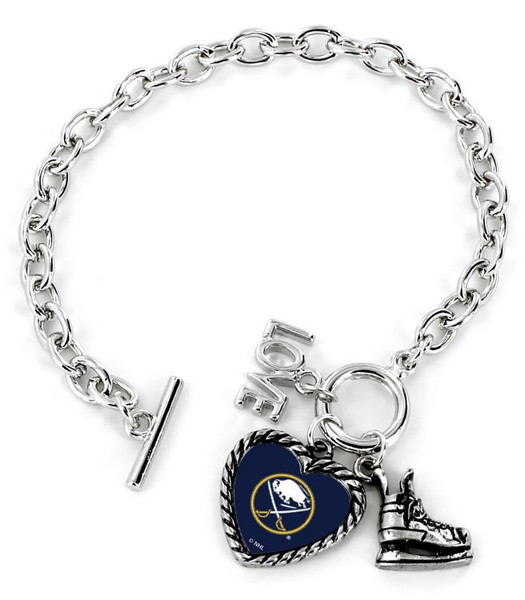 Buffalo Sabres Bracelet Charmed Sport Love Skate