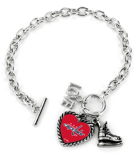 Washington Capitals Bracelet Charmed Sport Love Skate