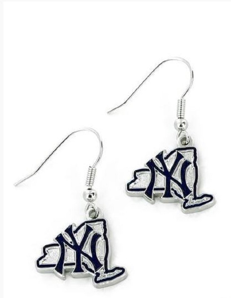 New York Yankees Earrings State Design