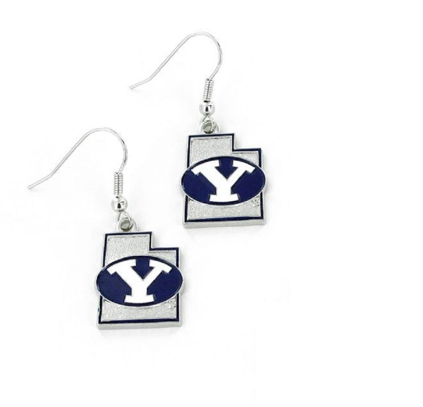 BYU Cougars Earrings State Design