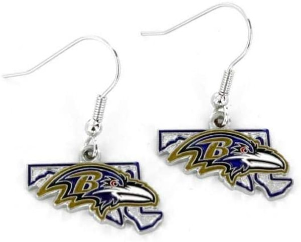 Baltimore Ravens Earrings State Design