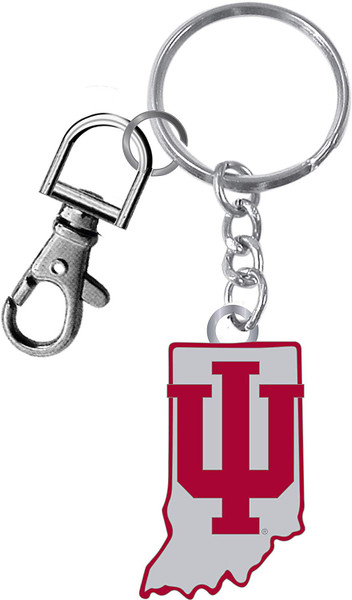 Indiana Hoosiers Keychain State Design