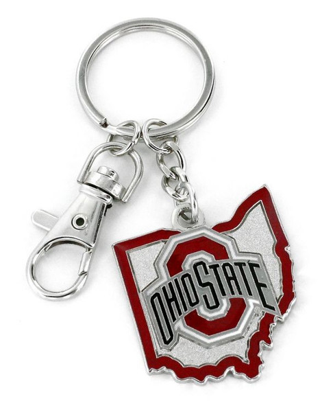 Ohio State Buckeyes Keychain State Design