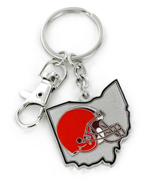 Cleveland Browns Keychain State Design