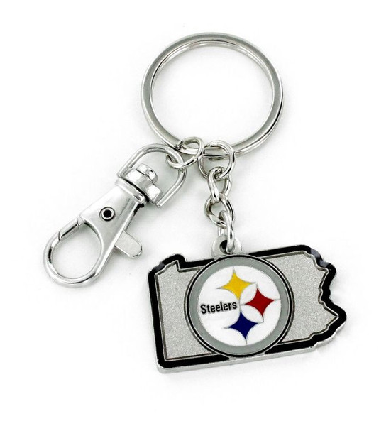 Pittsburgh Steelers Keychain State Design