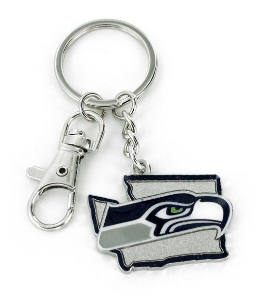 Seattle Seahawks Keychain State Design